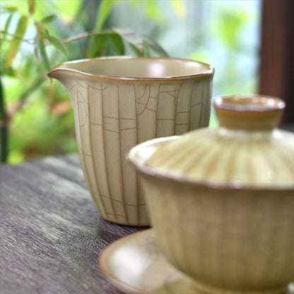 Celadon-Ge Kiln Teekanne (Fairness-Becher) Rissmuster Teekanne