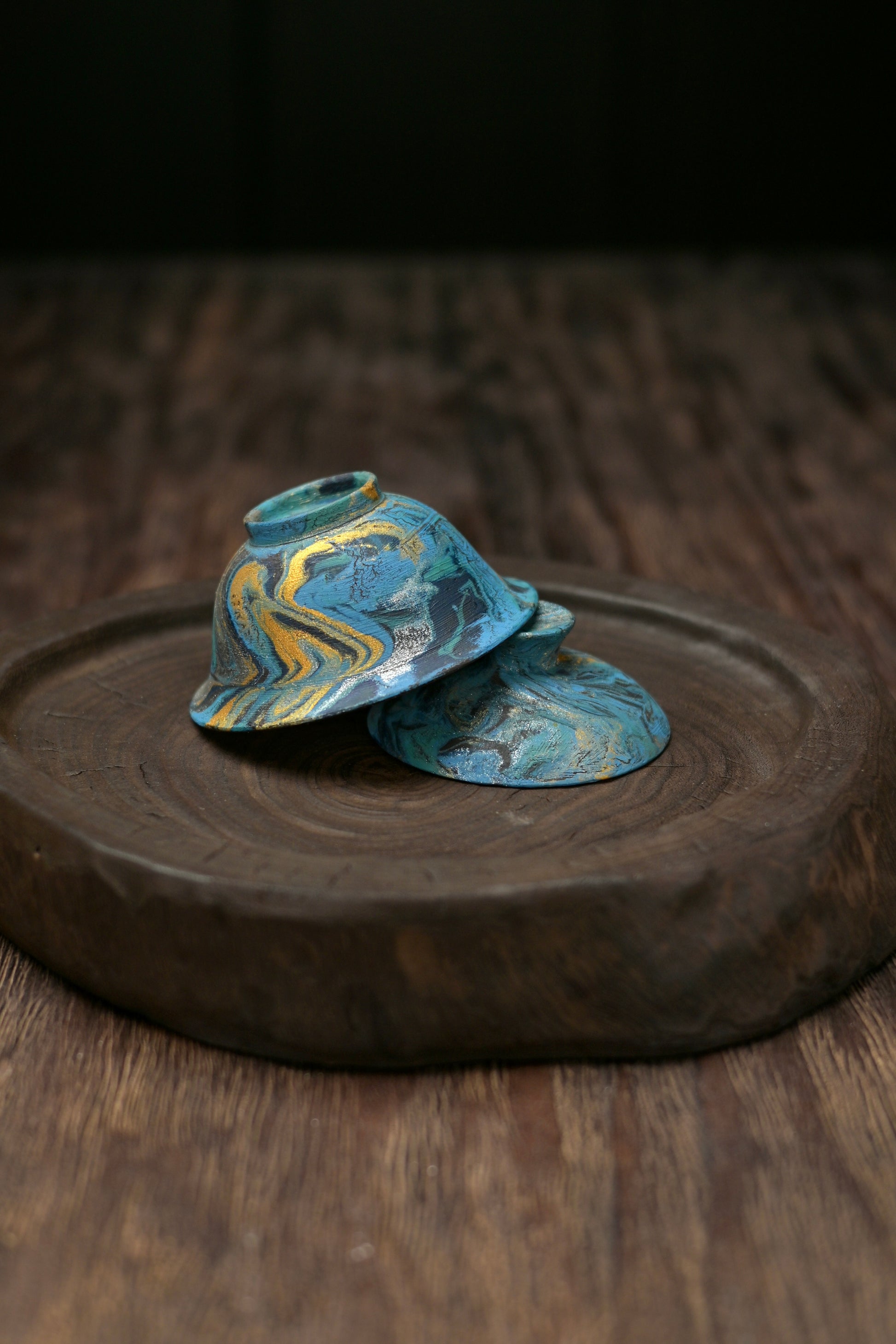 Lacquer painted Galaxy-inspired Gaiwan