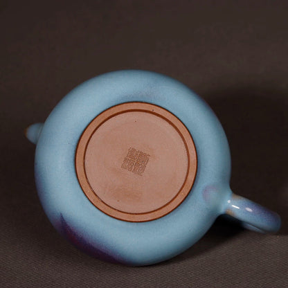Jun Ware Handcrafted  "Pear-Shaped" Kiln-Transmutation Teaset