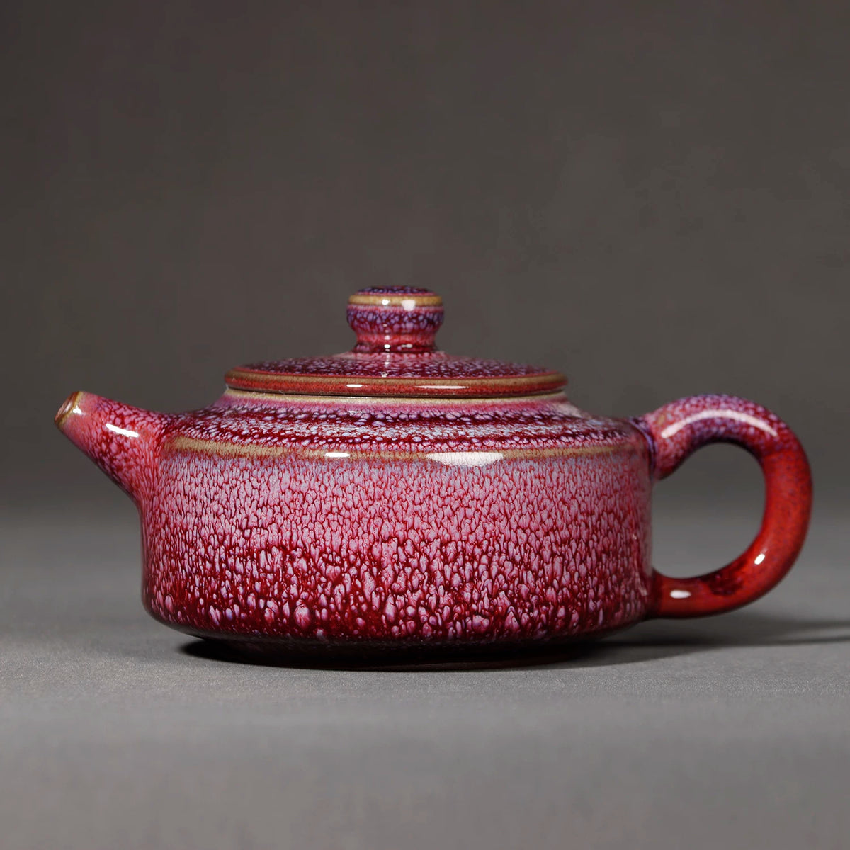 Jun Ware Snow-Flake Fish-Roe Glaze Handcrafted Teapot 200ml