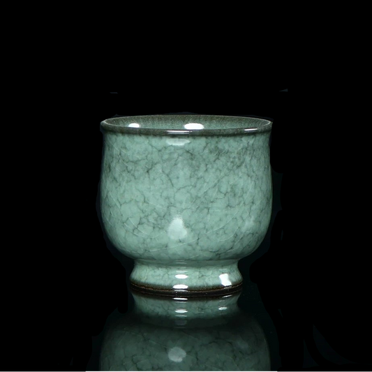 Longquan Celadon "Ge" Kiln Iron-Clay Ice-Crackle Teacup 70ml
