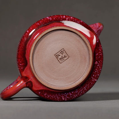 Jun Ware Snow-Flake Fish-Roe Glaze Handcrafted Teapot 200ml