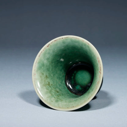 Jun Ware Handcrafted Charcoal-Fired "Ancient Green" Crystalline Gaiwan 110ML