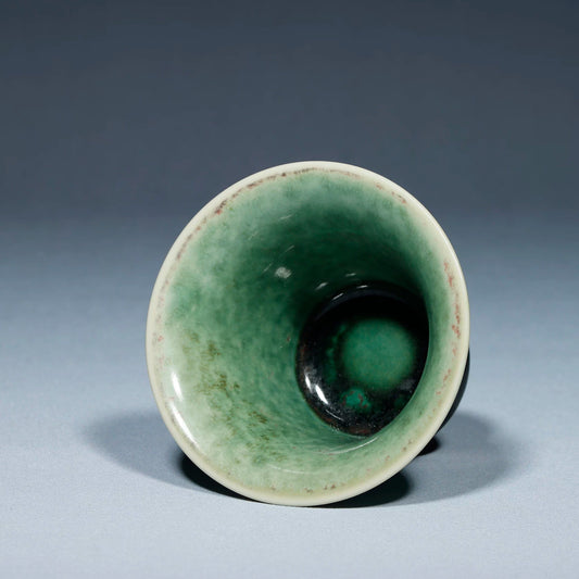 Jun Ware Handcrafted Charcoal-Fired "Ancient Green" Crystalline Gaiwan 110ML