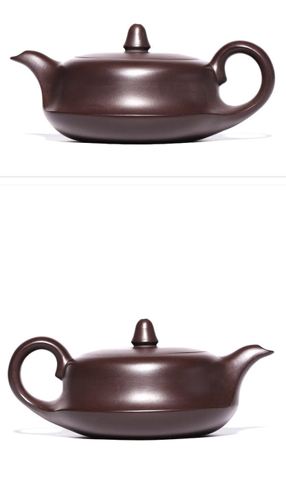 Théière en terre cuite pourpre semi-artisanale Pot Zisha de Yixing.