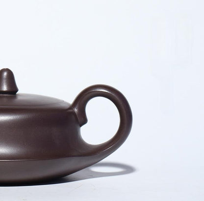 Théière en terre cuite pourpre semi-artisanale Pot Zisha de Yixing.