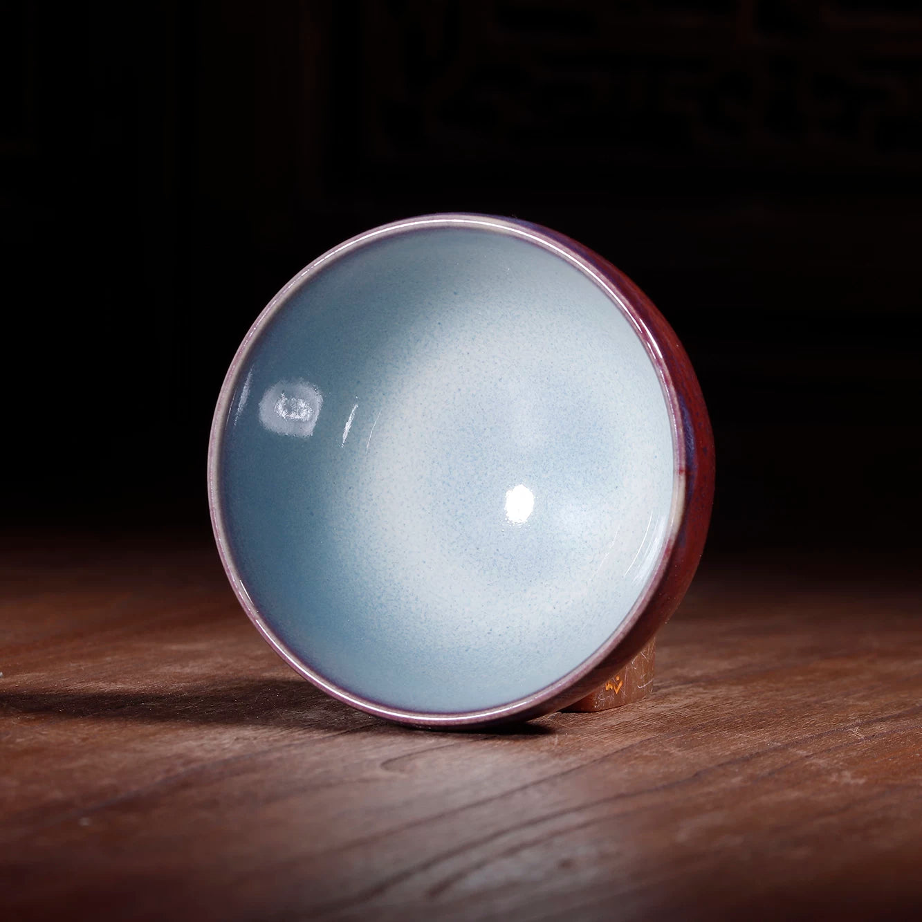 Handcrafted Jun Ware "Rose-Violet" Kiln-Transmutation Teacup 120ML