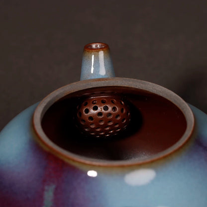 Jun Ware Handcrafted  "Pear-Shaped" Kiln-Transmutation Teaset