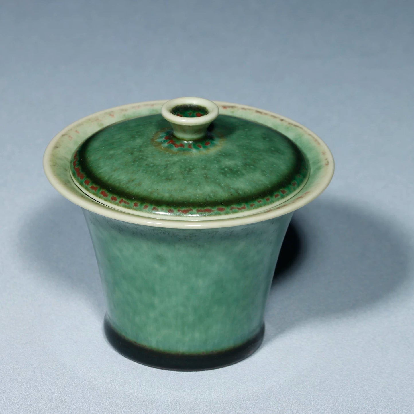 Jun Ware Handcrafted Charcoal-Fired "Ancient Green" Crystalline Gaiwan 110ML