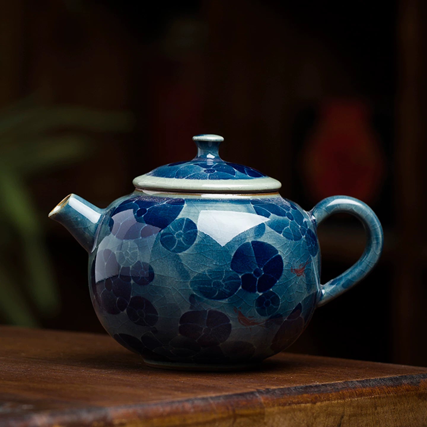 Artisan-crafted 170ml teapot from Jingdezhen for traditional Gongfu tea ceremony rituals.
