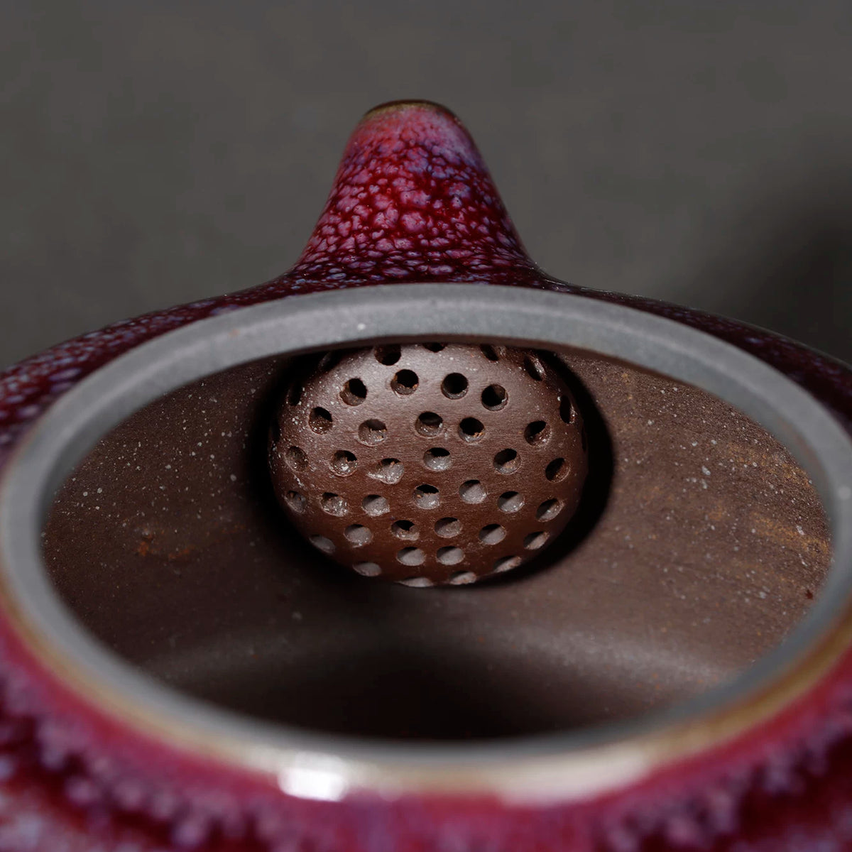 Jun Ware Snow-Flake Fish-Roe Glaze Handcrafted Teapot 200ml