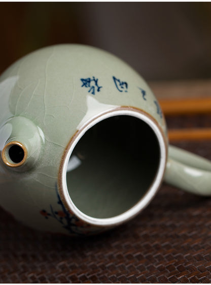 Jingdezhen Handbemalte Pflaumenblüte Unterglasur Pu-Erh-Teetasse / Teekanne