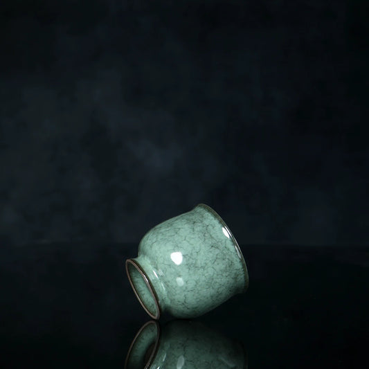Longquan Celadon "Ge" Kiln Iron-Clay Ice-Crackle Teacup 70ml