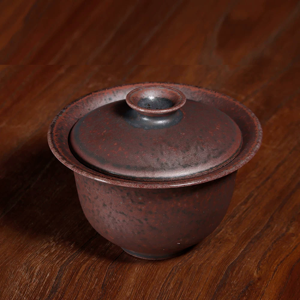 Jun Ware Charcoal-Fired Gilded Bronze Gaiwan 150ml