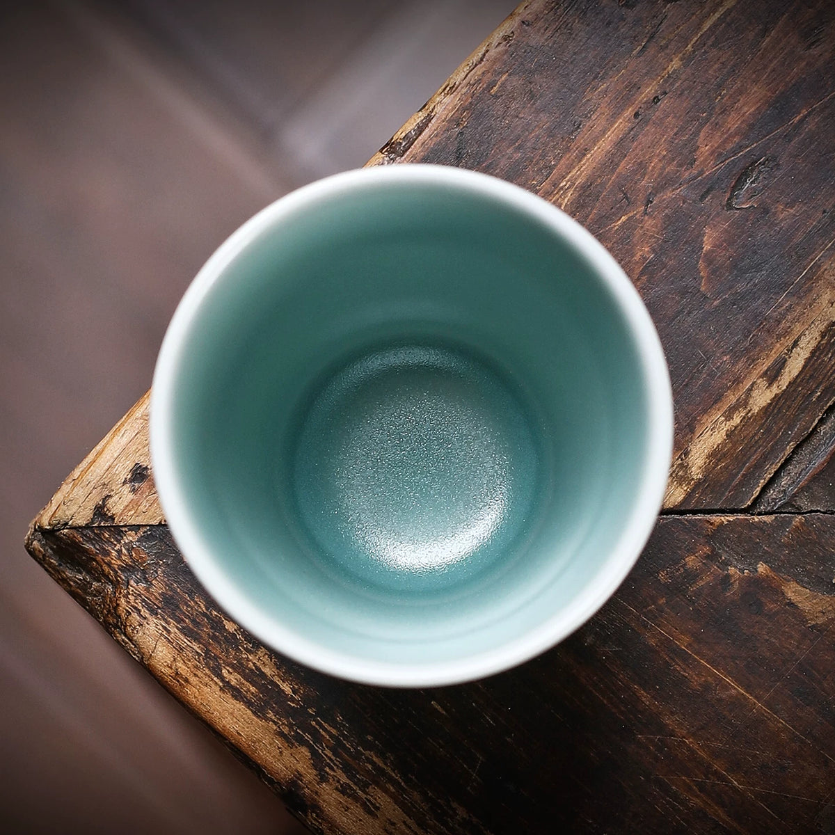 Longquan Celadon Hand-Carved "Horse & Wealth" Teacup 50ml