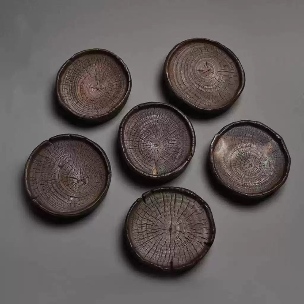 Wabi-Sabi Style Camphor Wood Teapot Tray