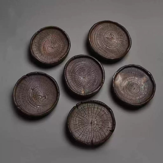 Wabi-Sabi Style Camphor Wood Teapot Tray