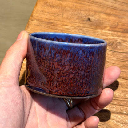 Jun Ware "Crimson Jade" Porcelain Handcrafted Teacup 90ML