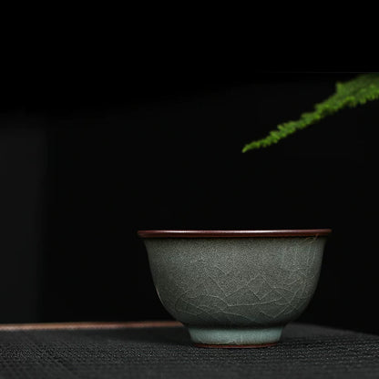 Longquan Celadon Ge Kiln  "Forest Green" 10-Piece Gongfu Tea Set
