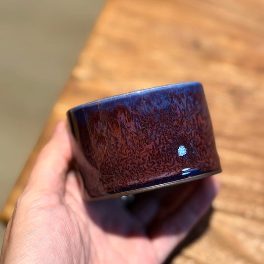 Jun Ware "Crimson Jade" Porcelain Handcrafted Teacup 90ML