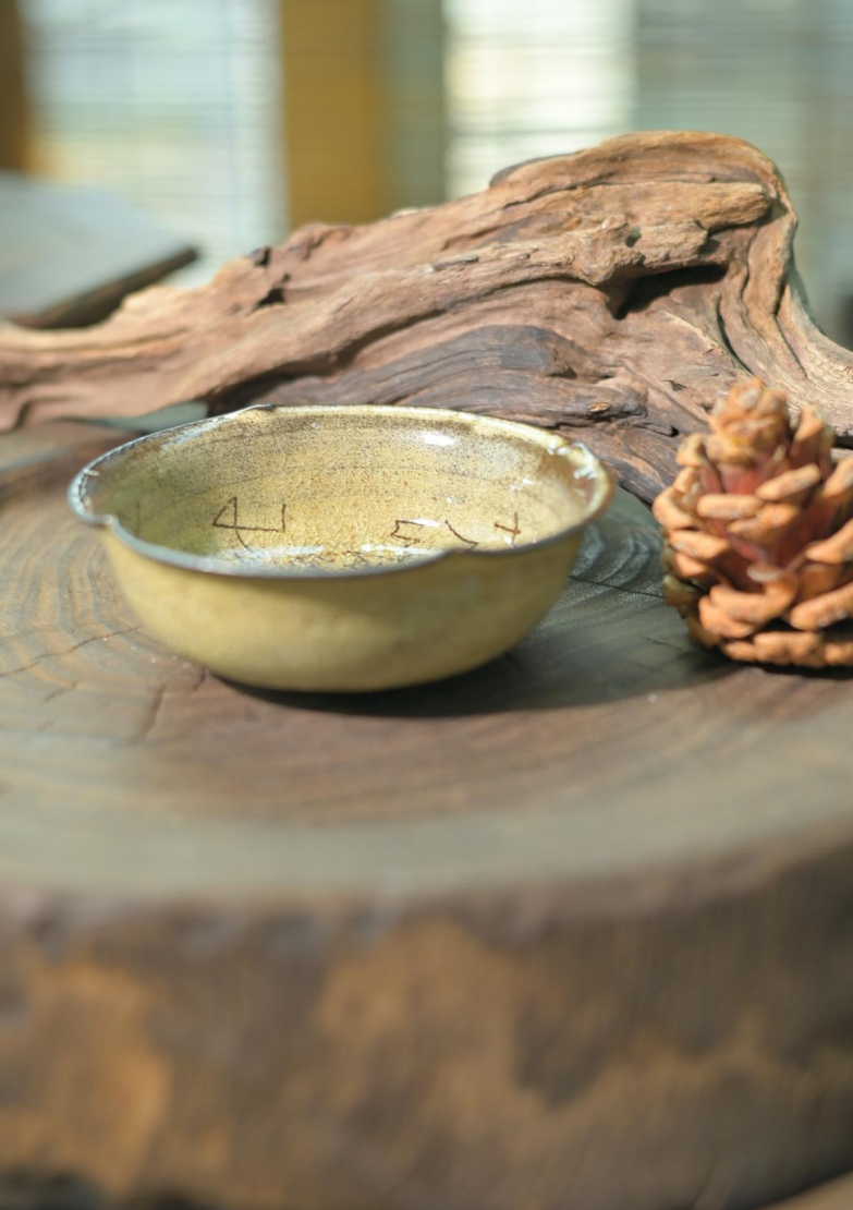 Unique Piece Jingdezhen Handmade Wood-Fired Gaiwan Tea Set With Calligraphy 150ml