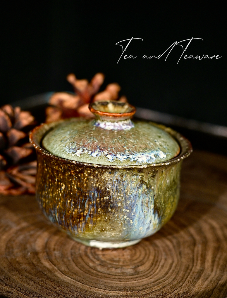 Unique Piece Wabi-Sabi Coarse Pottery Wood-Fired Gaiwan 130ml
