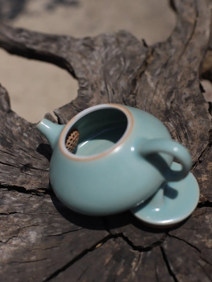 Ru Ware Sky-Blue Handcrafted Shipiao (石瓢) Teapot 200ml