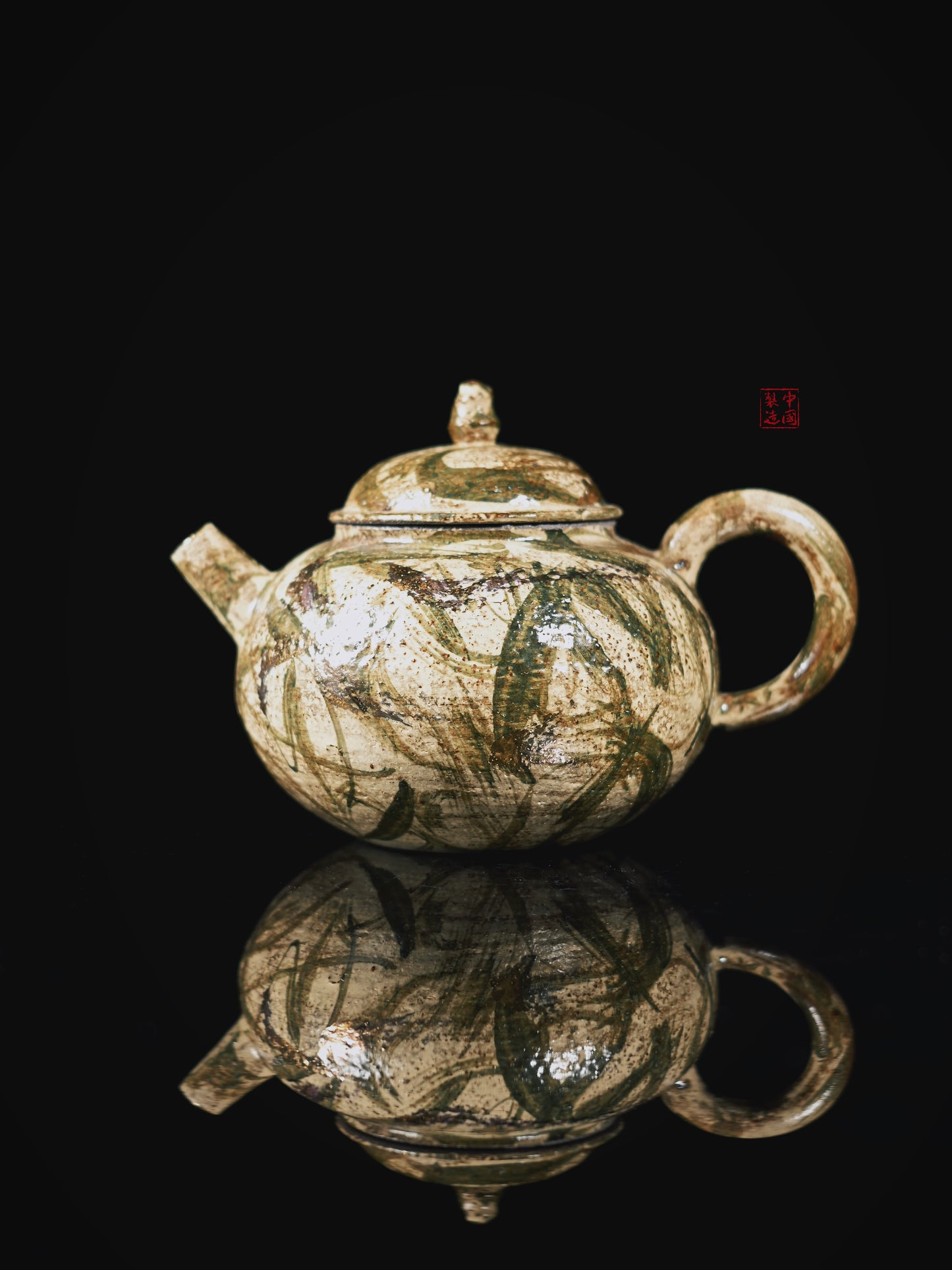Antique Clay Sketch-Style Hand-Painted Tea Set
