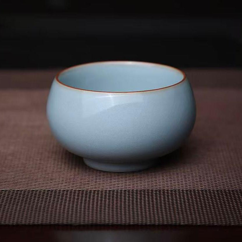Ru Ware Sky-Blue Glazed Raw Ore Arhat Teacup 80ml