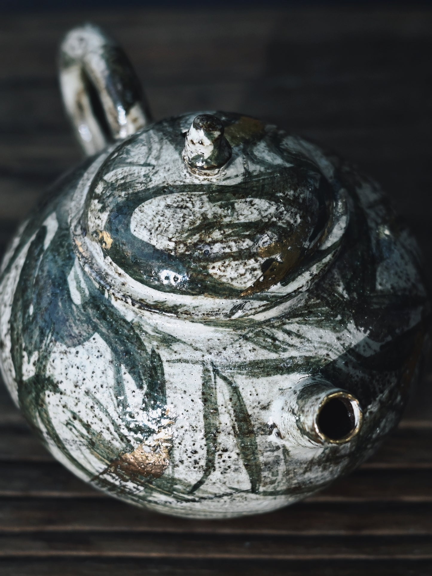 Antique Clay Sketch-Style Hand-Painted Tea Set