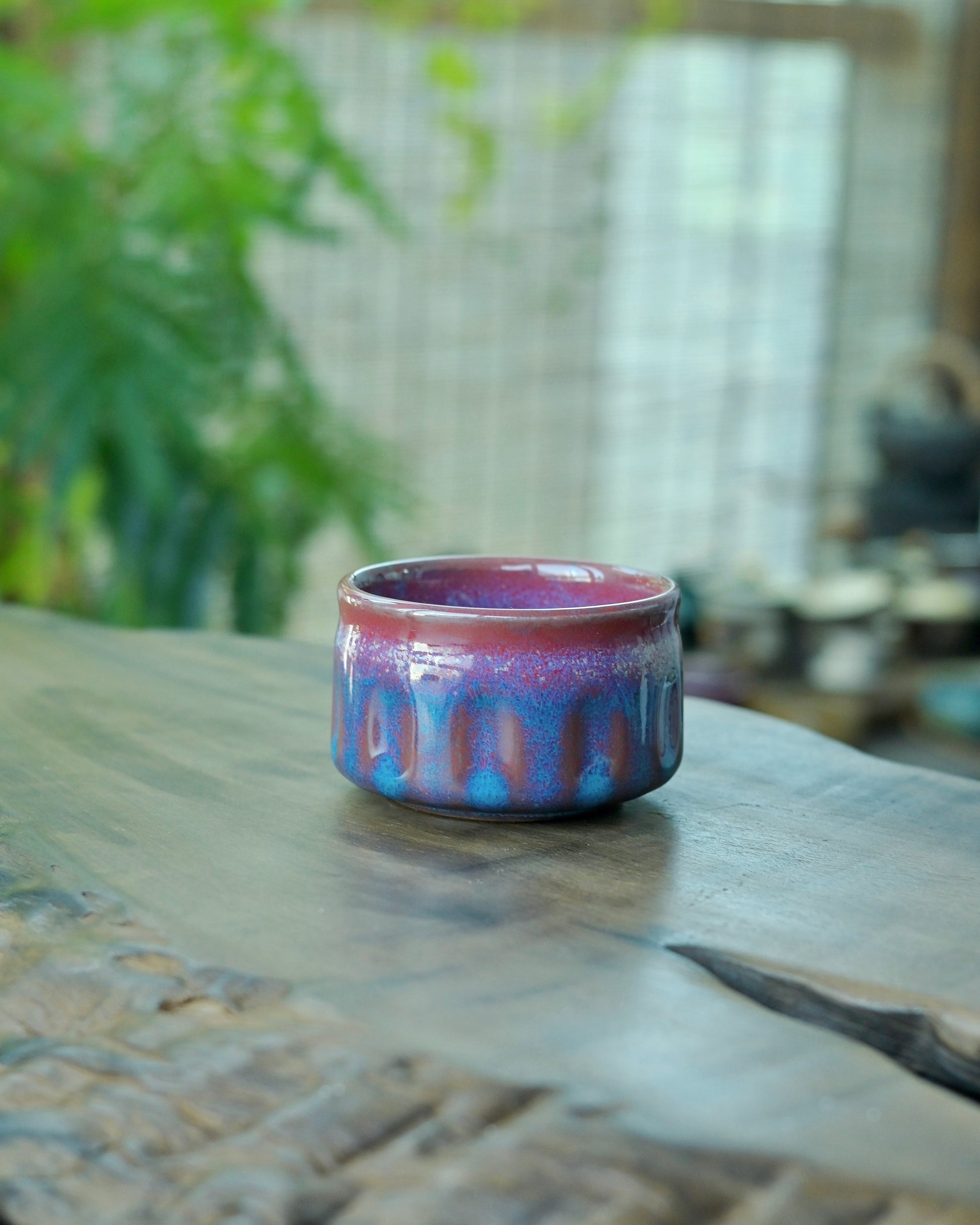 Large capacity Jun ware master cup designed for extended tea meditation and contemplative brewing sessions