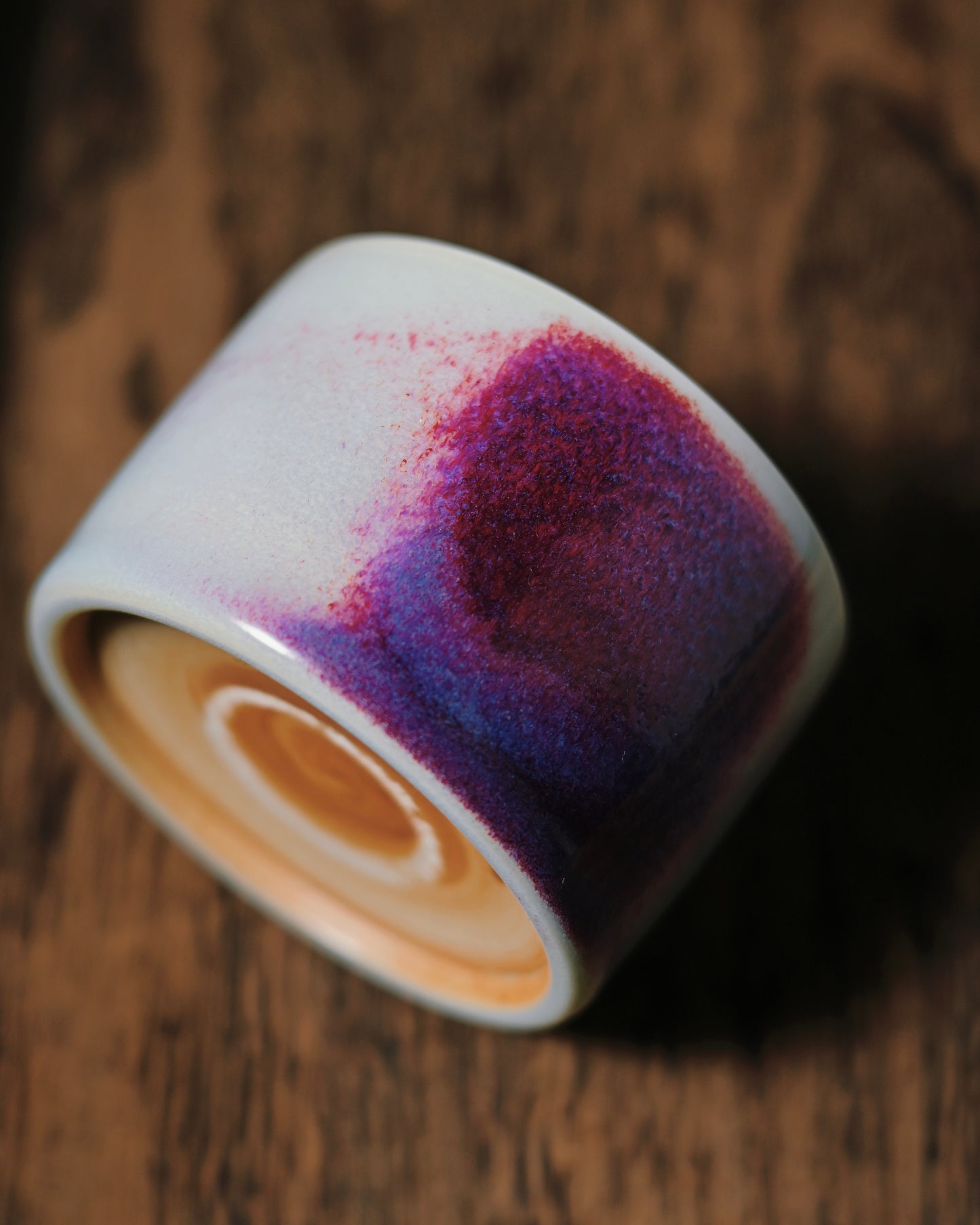 Chinese Junyao violet kiln transformation glaze created through copper-iron mineral reaction at high temperature
