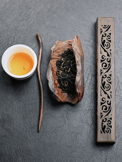 Hollow Carved Wenge Wood Incense Sticks Burner