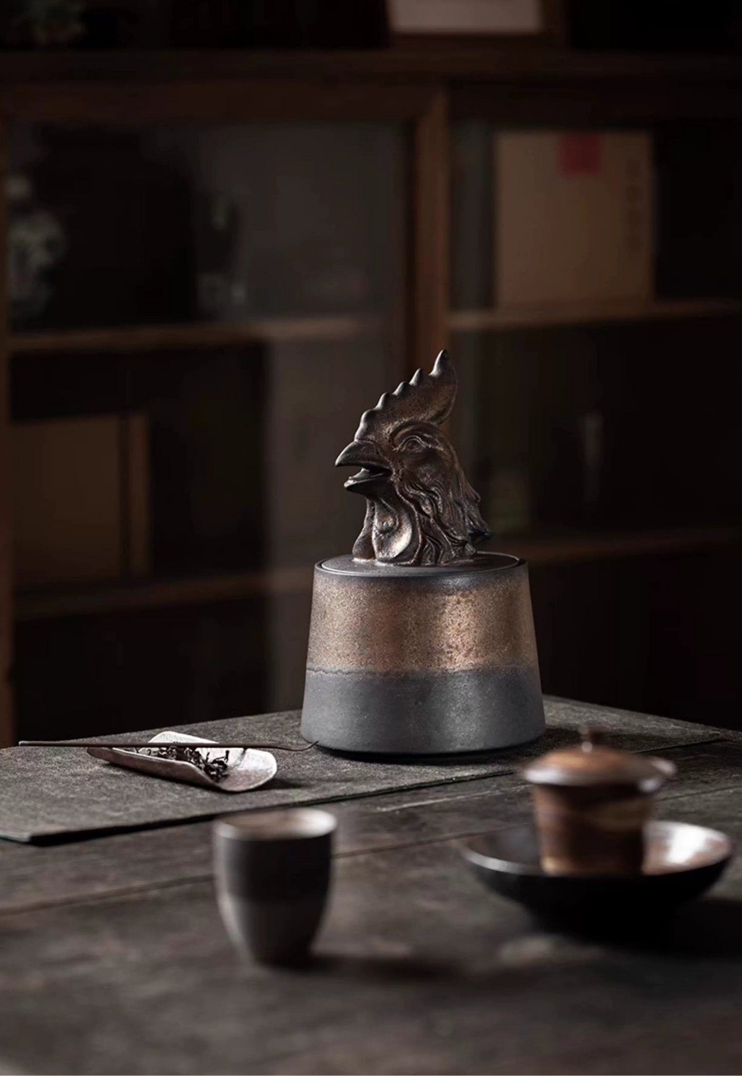 1000ml ceramic tea jar with zodiac animal lid