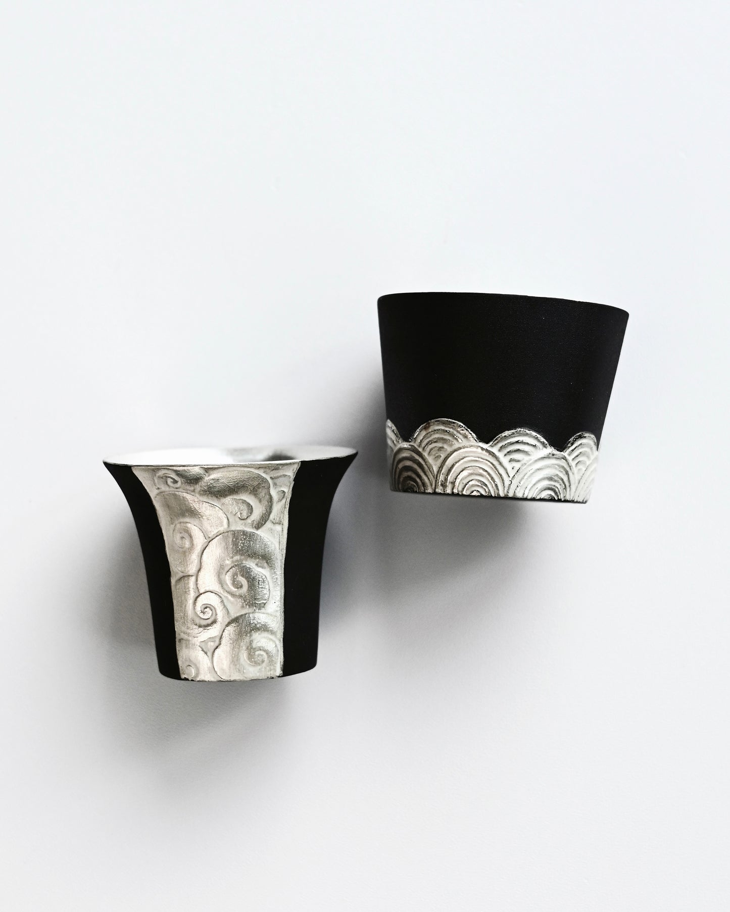 Vintage Silver-Gilt Chinese Ceramic Tea Cup