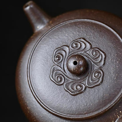 Yixing Purple Clay Auspicious Clouds Zisha Teapot 170ml