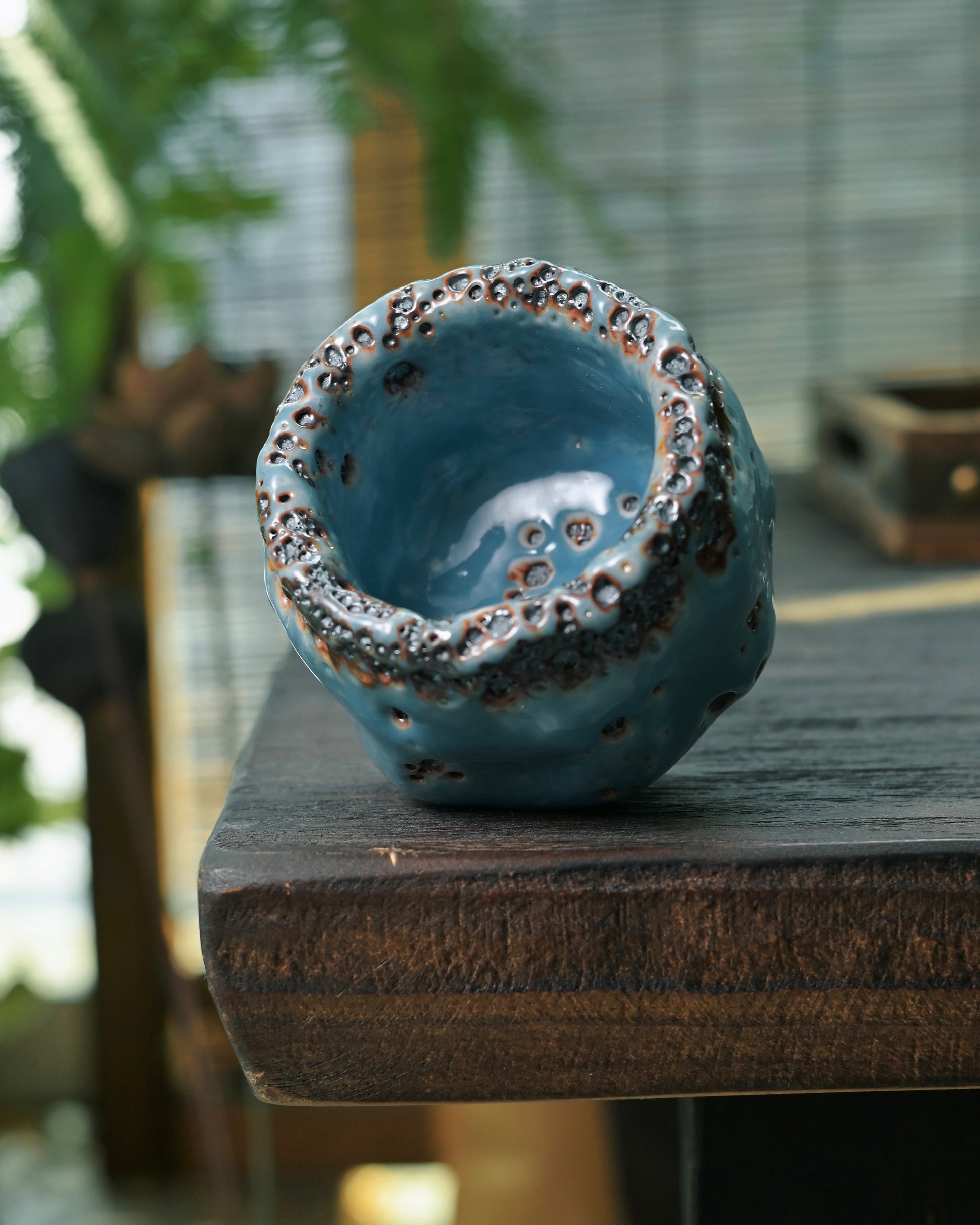Contemplative tea ceremony cup designed for mindful drinking and sensory engagement