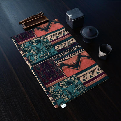Nordic vintage style cotton linen tea table mat with strong water absorption.