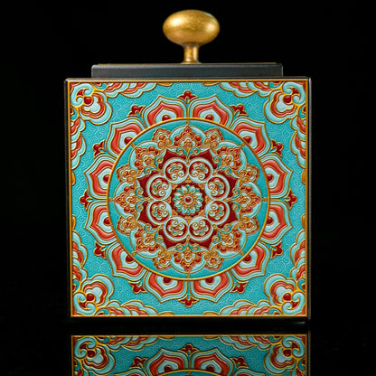 Boîte à thé Dunhuang Revival Grande Capacité – Édition Artisanale Ionisante