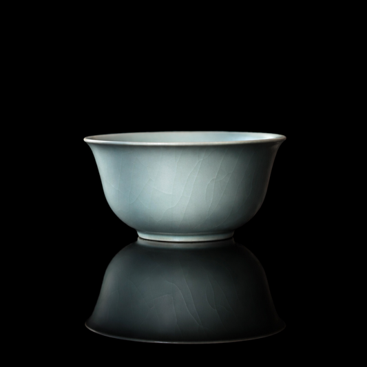 Ru Ware "Sesame Nail" Teacup Ice-Crackle Pattern 80ml