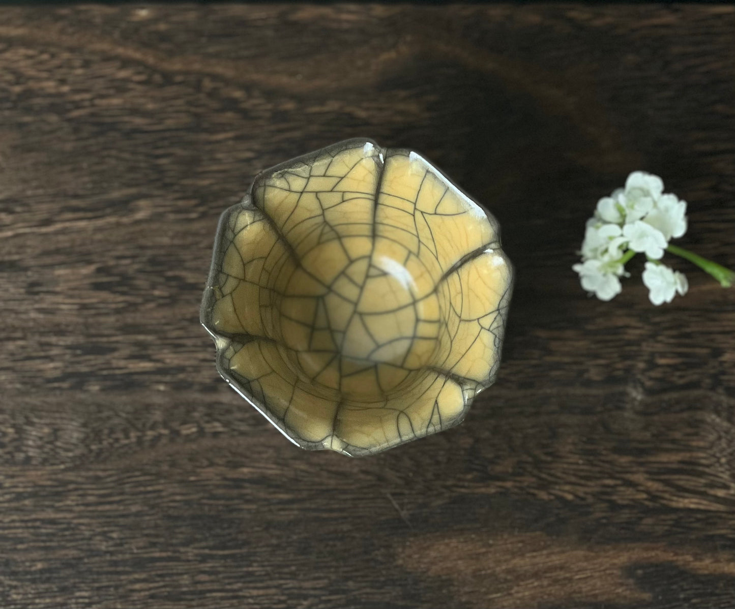 Ge-kiln Crackles Pattern Hexagonal Host Tea Cup