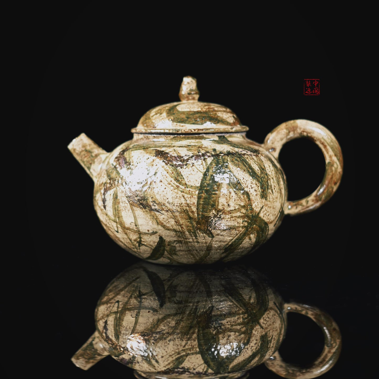 Antique Clay Sketch-Style Hand-Painted Tea Set