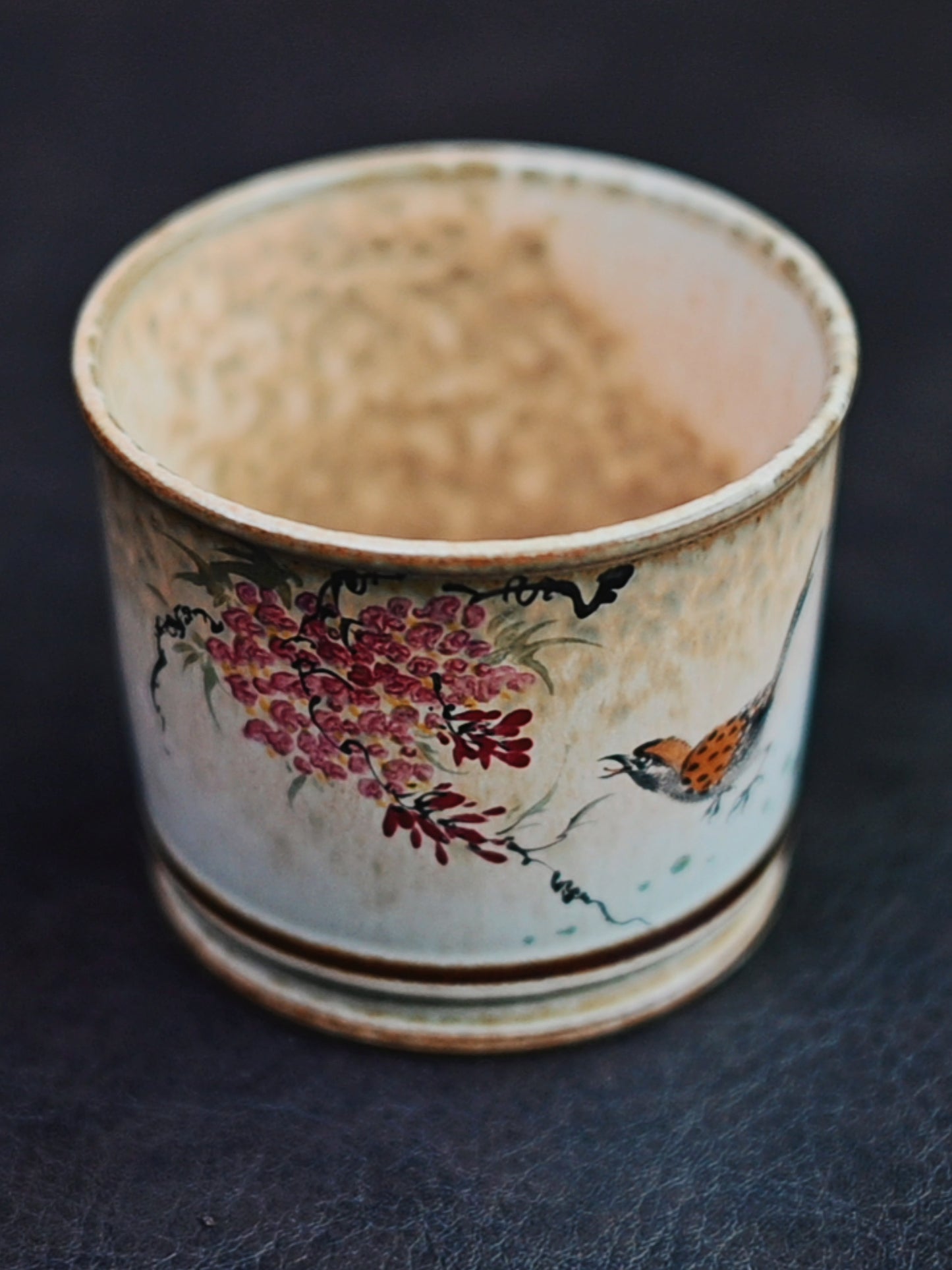 Jingdezhen Hand-Painted Chinese Bird-and-Flower Master Cup
