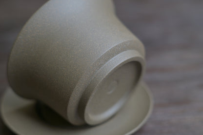 Gaiwan Yixing en argile violette brute originale, fait à la main, modèle Trois Talents