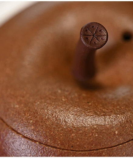 Yixing Duanni teapot with round apple body and lid