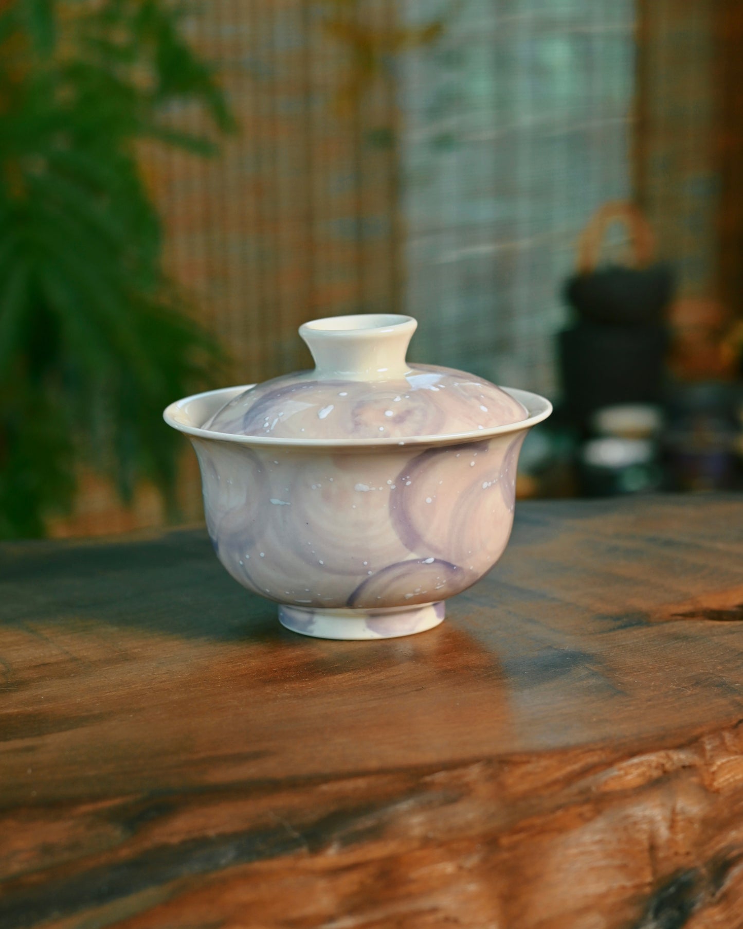 Unique Piece Jingdezhen Handmade Underglaze “Snow Plain” Gaiwan