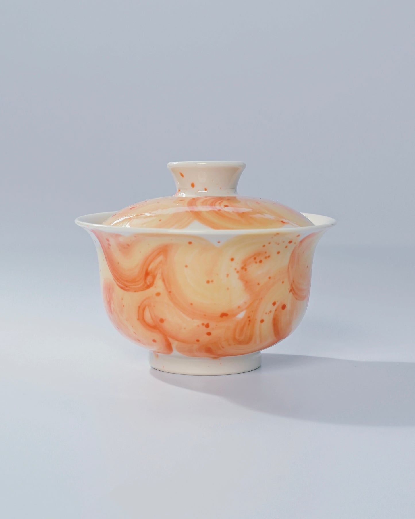 Unique Piece Jingdezhen Handmade Underglaze “Snow Plain” Gaiwan