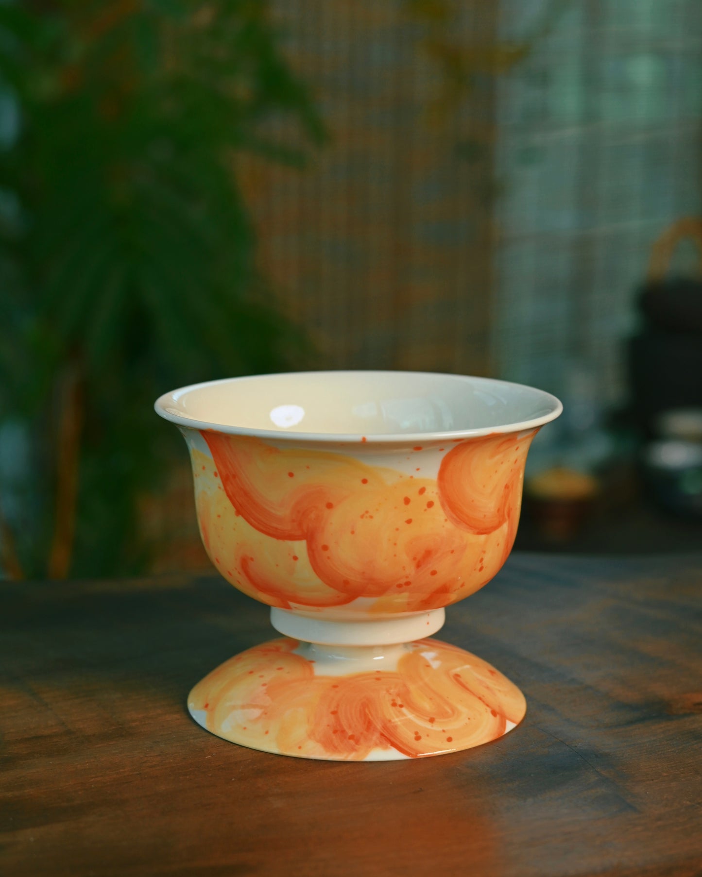 Unique Piece Jingdezhen Handmade Underglaze “Snow Plain” Gaiwan