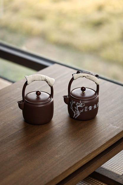 Yixing old ore teapot-style kettle with mini charcoal furnace