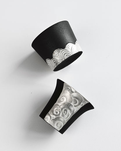 Chinesische Teetasse aus vergoldeter Keramik im Vintage-Stil